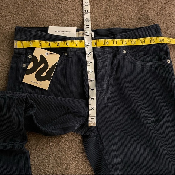 Corduroy Pants Loose Fit Mid Waist Wide Leg Cords & Co Bud Designer NWT 31/32 - Picture 8 of 16